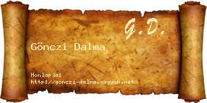 Gönczi Dalma névjegykártya